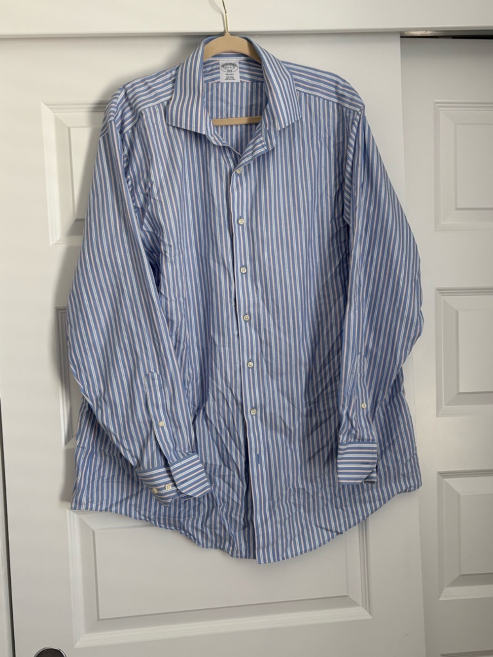 Brooks Brothers Blue and White Striped Dress Shirt